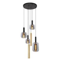 Lucide JOANET Tube - Hanglamp - Ø 65 cm - 4xE27 - Messing - thumbnail