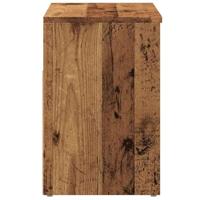 VidaXL Schoenenbank 60x30x45 cm bewerkt hout oud houtkleurig - thumbnail