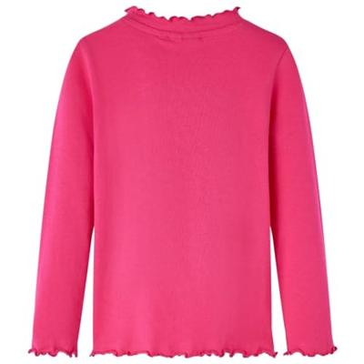 Kindershirt met lange mouwen ballerinaprint 128 felroze