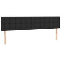 Boxspring met matras kunstleer zwart 120x190 cm - thumbnail