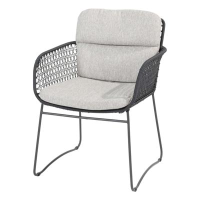 Aprilla dining stoel antraciet incl. 2 kussens 4SO 4SO - 4so Aprilla dining stoel antraciet incl. 2 kussens 4SO 4SO - 4so