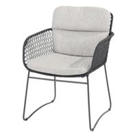 Aprilla dining stoel antraciet incl. 2 kussens 4SO 4SO - 4so - thumbnail