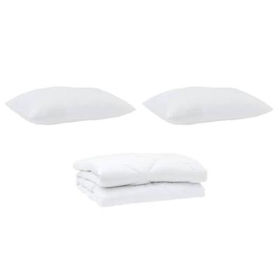 Dekbed met kussen 3 pcs Wit Microvezel