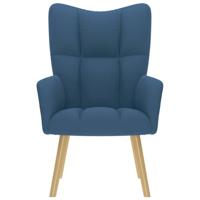 Relaxstoel stof blauw - thumbnail