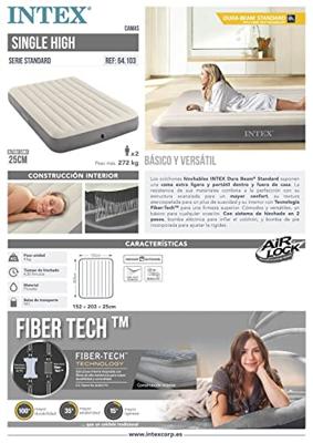 Intex deluxe luchtbed tweepersoons - thumbnail