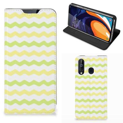 Samsung Galaxy A60 | Hoesje met Magneet | Waves Yellow