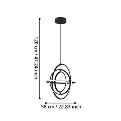 Stars of Light Zwarte hanglampRetornio Ø 58cm - 39893