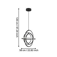Stars of Light Zwarte hanglampRetornio Ø 58cm - 39893 - thumbnail