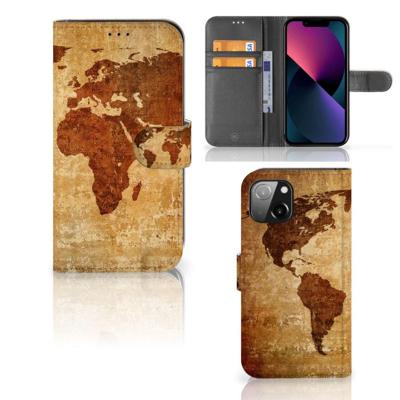 Apple iPhone 13 | Flip Cover | Wereldkaart