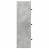 Boekenkast 40x24x77 cm bewerkt hout betongrijs - thumbnail