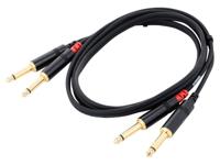Cordial CFU 3 PP Rean kabel 2x jack mono naar 2x jack mono 3m - thumbnail