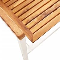Tuinstoelen 4 st met kussens massief acaciahout - thumbnail