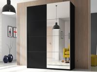 Kast BELHAMBRA 2 schuifdeuren 120 cm zwart - thumbnail