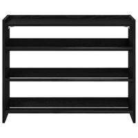 Schoenenrek 80x25x61,5 cm bewerkt hout zwart - thumbnail