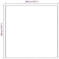 Antislip Shaggy Tapijt Donkergrijs 200 x 200 cm PP - thumbnail