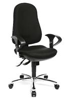 Topstar bureaustoel Support SY, zwart, basis uit chroom - thumbnail