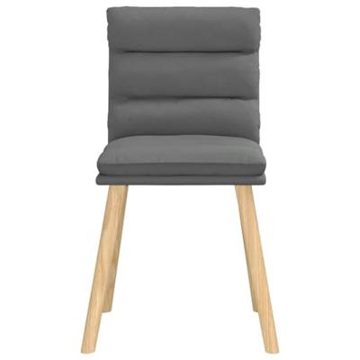 Eetkamerstoelen 4 st stof donkergrijs Eetkamerstoelen 4 st stof donkergrijs