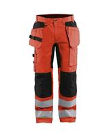 Blåkläder Werkbroek met stretch High-Vis 15521811 | High-Vis Rood/Zwart | Maat 58 - 7330509663790 - thumbnail