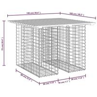 Tuinbank schanskorfontwerp 100x102x72 cm massief douglashout - thumbnail