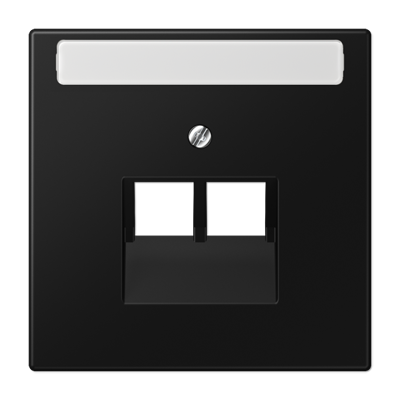 JUNG LS 969-2 NAUA SWM izetplaat 2x RJ45 LS990 grafiet mat zwart voor dubbele computeraansluiting