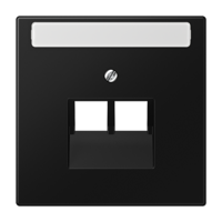 JUNG LS 969-2 NAUA SWM izetplaat 2x RJ45 LS990 grafiet mat zwart voor dubbele computeraansluiting - thumbnail