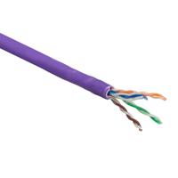 ACT Cat 6 U/UTP massieve installatiekabel zonder adersplitter, LSZH, CPR euroclass DCA, 24AWG, viole - thumbnail