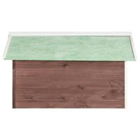 Overkapping voor grasmaaier 72x87x50 cm vurenhout mokka en wit - thumbnail