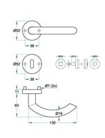 Krukgarn GINO rvs mat WC 8mm - thumbnail