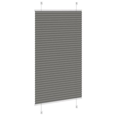 Pliss rolgordijn 75x100 cm stofbreedte 74,4 cm antraciet