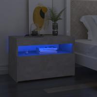 Nachtkastjes 2 st met LED-verlichting 60x35x40 cm betongrijs - thumbnail