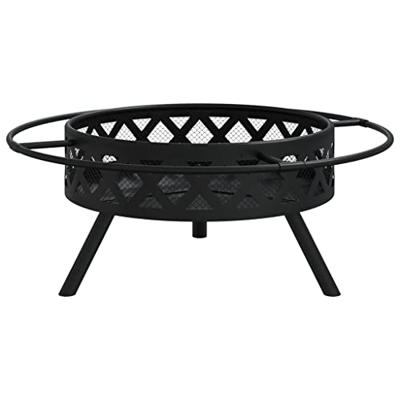 VidaXL Vuurplaats met pook xxl 70 cm staal