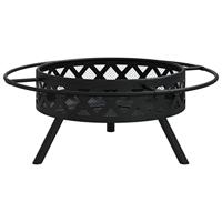Vuurplaats met pook XXL 70 cm staal - thumbnail