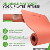 Tunturi Yogamat 8mm | Pilates mat | Fitnessmat | 183 x 61 x 0,8 cm | Incl Draagtas | Anti Slip en Eco | Rosé Goud - thumbnail