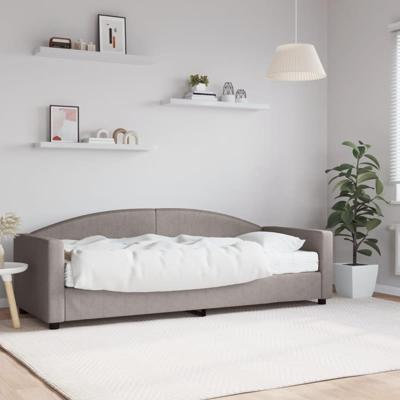 Slaapbank met matras 80x200 cm stof taupe