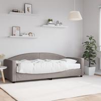 Slaapbank met matras 80x200 cm stof taupe - thumbnail