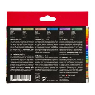 Bruynzeel Amsterdam standard series acrylverf parelmoer set 20ml, 6dlg. - thumbnail