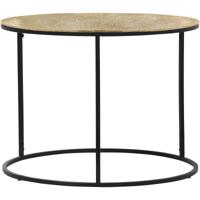 Trion Pado Ronde Bijzettafel 60cm Zwart Goud Metaal - thumbnail
