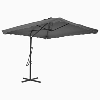 Parasol met stalen paal 250x250 cm antraciet Parasol met stalen paal 250x250 cm antraciet