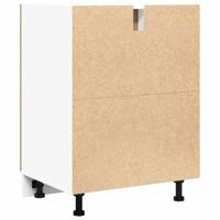 Onderkast 60x46x81,5 cm bewerkt hout artisanaal eikenkleur - thumbnail