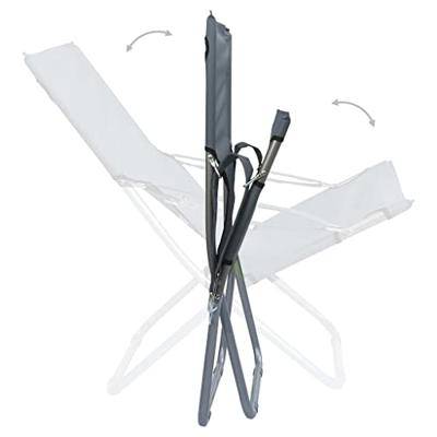 VidaXL Opklapbare stoelen, 2 stuks, stof, grijs