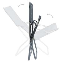 VidaXL Opklapbare stoelen, 2 stuks, stof, grijs - thumbnail