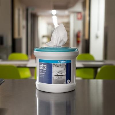 TORK 473186 Reflex™ Papierenhanddoekdispenser Kunststof Wit, Turquoise 1 stuk(s) - thumbnail