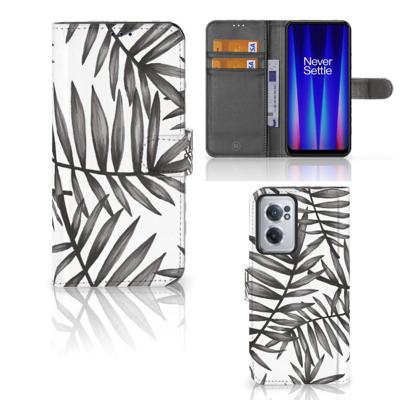 OnePlus Nord CE 2 Hoesje Leaves Grey OnePlus Nord CE 2 Hoesje Leaves Grey