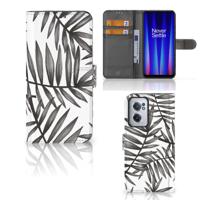OnePlus Nord CE 2 Hoesje Leaves Grey - thumbnail