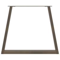 Eettafelpoten 3 st V-vormig 70x(72-73,3) cm staal naturel - thumbnail