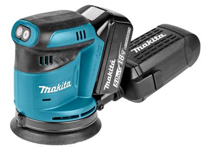 Makita Makita DBO180RTJ - Exzenterschleifer - schnurlos DBO180RTJ Excentrische accuschuurmachine Incl. 2 accus, Incl. lader 18 V Ø 125 mm