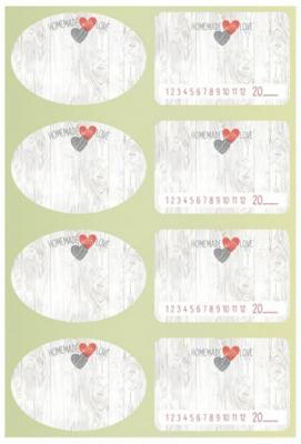 Metaltex Etiketten 6,7 X 4,6 Cm Papier Groen/grijs 64 Stuks