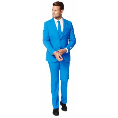 Blauw kostuum man