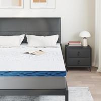 Matraspads Wit en Blauw 160 x 200 cm - thumbnail