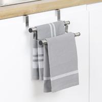 HI theedoekhouder uitschuifbaar zilverkleurig - thumbnail